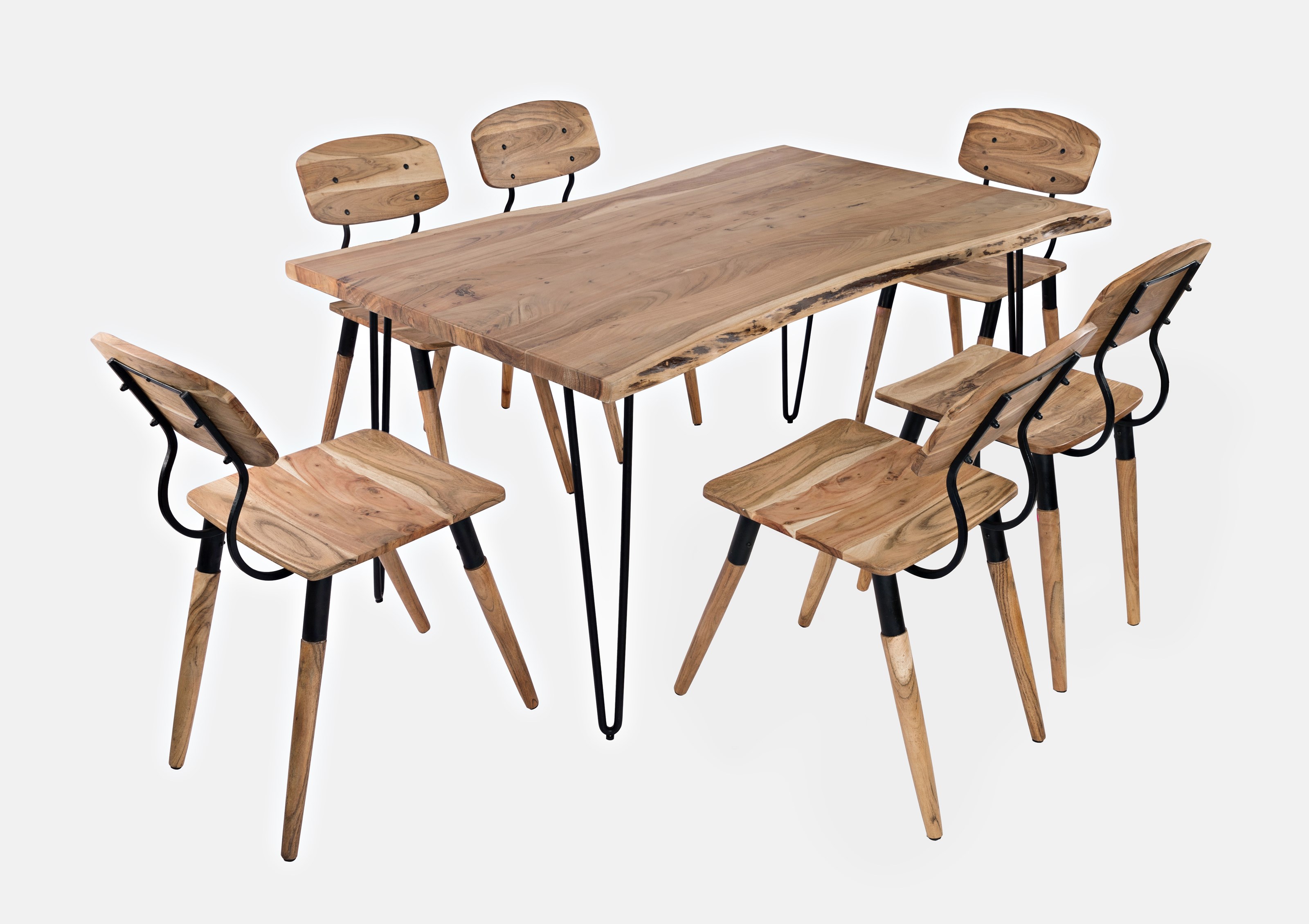 Jofran Nature's Edge 198560 7PC 60" Dining Table with 6 Chairs